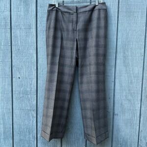 ❌SOLD❌Talbots Petites Plaid Career‎ Dress Pants Stretch Wool Blend Preppy Gray